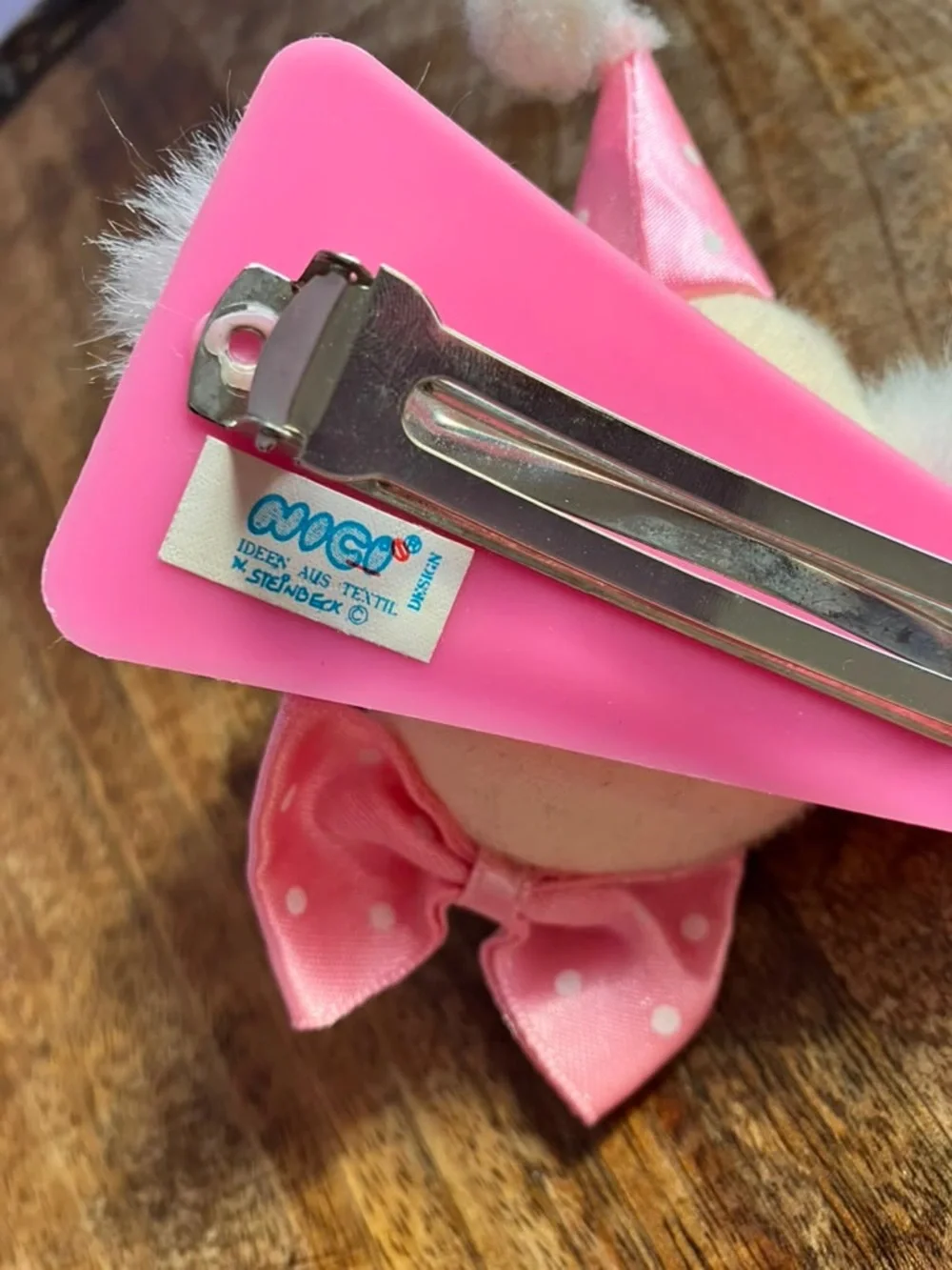 NEW Nici 90s Pink Clown Hair Clip for Kids with Pom-Pom Details